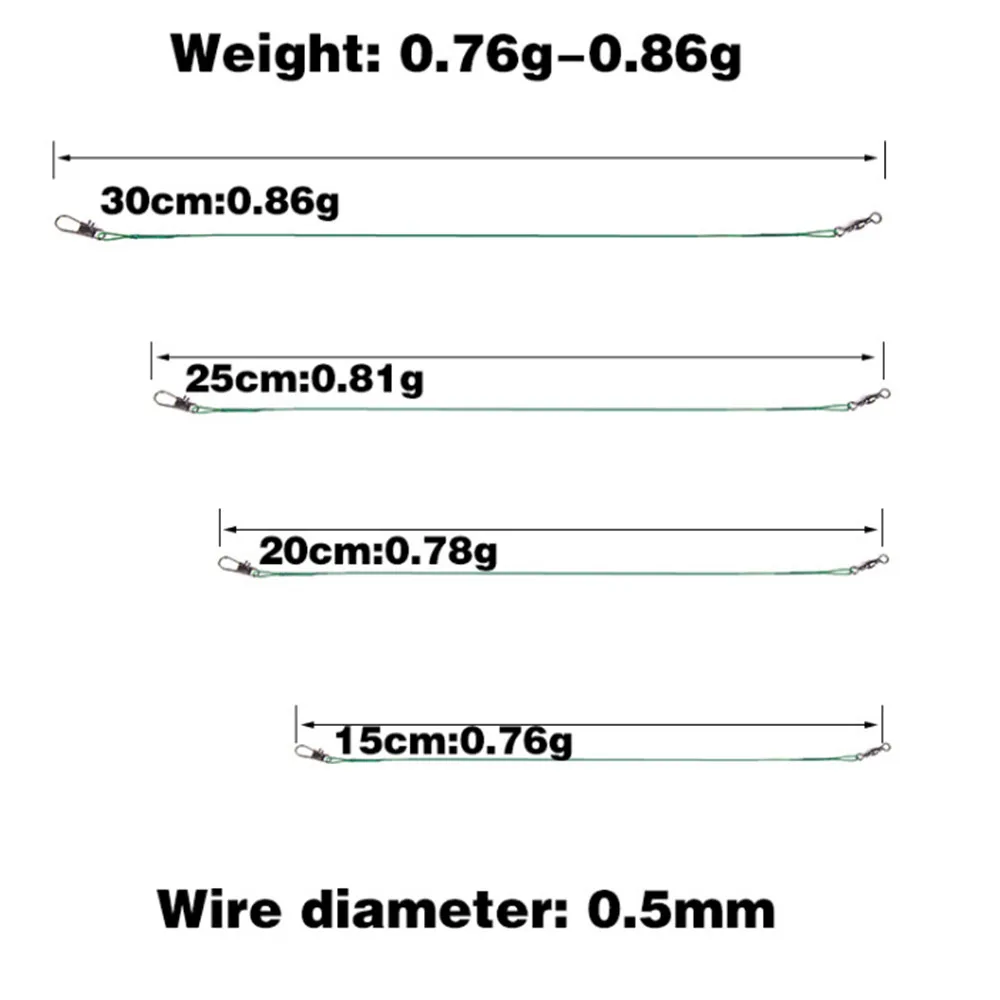 30 шт./лот, противоукусная стальная рыболовная леска, стальной провод, лидер с поворотным олта, рыболовный аксессуар, свинцовый поводок, рыболовный поводок, проволока
