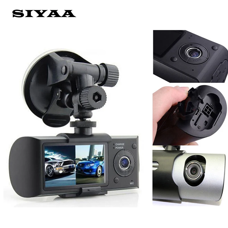 

Dual Camera Car DVR R300 with GPS and 3D G-Sensor 2.7" TFT LCD Cam Video Camcorder Cycle Recording Digital Zoom Dash Camera