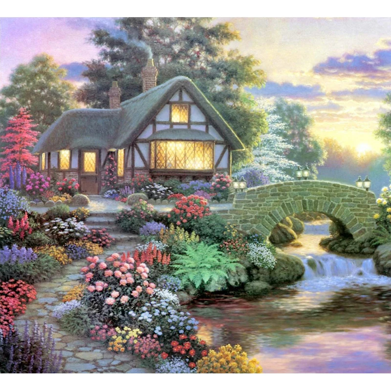 

Kits Embroidery 3d Diy Diamond Painting cross stitch Handicraft Mosaic rhinestones painting rolled up packing home decor 40x35cm