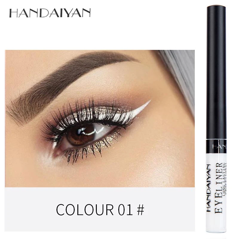 12 Color Liquid Matte Eyeliner Makeup Smooth Easy to Wear Pigments Long Lasting Waterproof Red Blue Purple White Eye Liner Pen |
