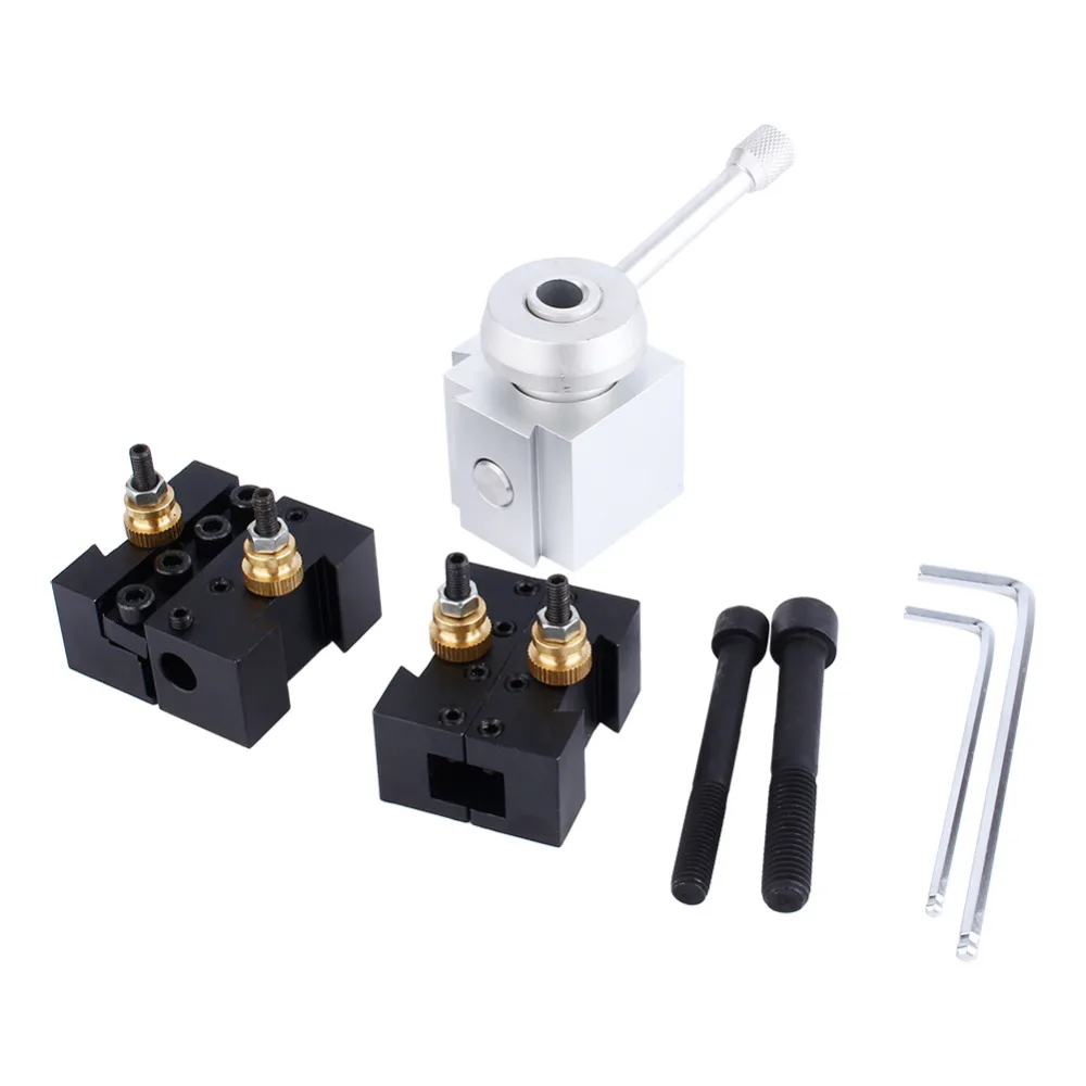 1 Set Mini Quick Change Tool Post Holder For Table/Hobby Lathes Aluminum Post Boring/Turning Holder Kit For Various Processing 1 Set Mini Quick Change Tool Post Holder For Table/Hobby Lathes Aluminum Post Boring/Turning Holder Kit For Various Processing