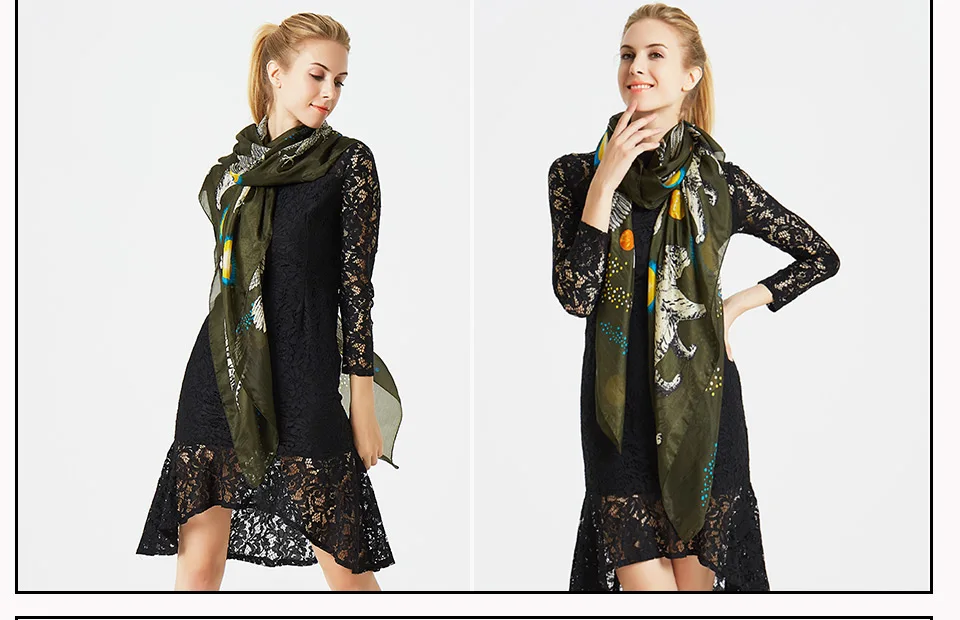 [BYSIFA] 100% шелковый шарф Для женщин Ван Гог подсолнечника дизайн длинные шарфы бренд аксессуары зима шеи шарфы платки 180*110 см