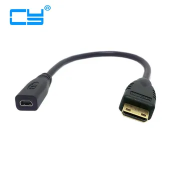 

Type D Micro HDMI v1.4 Socket Female to Type C Mini HDMI Male Convertor Adapter Cable 10cm