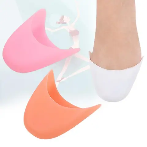 Almofada do Dedo do pé do Dançarino de Bailado com Furos de Silicone Aliviar a Dor do pé da Frente Pares Lote Cores Silicone de Palmilha Almofada 100 – 3