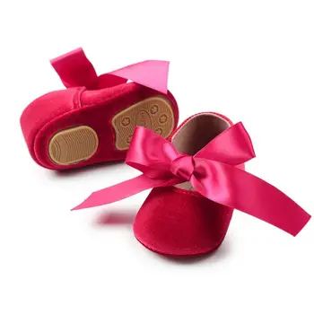 

Newborn Baby Girls Princess Shoes Sweet Bowknot Weeding Party Dress First Walker Toddler Shoes