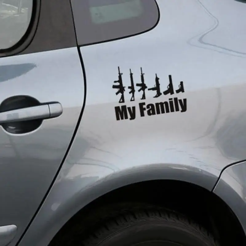 Виниловые наклейки для автомобиля с надписью MY FAMILY 1 шт. Стикеры забавными окнами