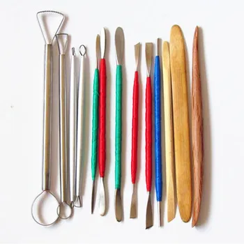 

13PCS Metal Plasticine Colored Clay Tool Mold Kit Set tool Chisel DIY Playdough Toys Fimo clay Tools
