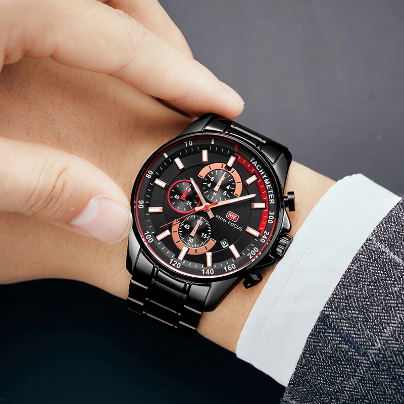 Мужские часы Топ бренд класса люкс мини фокус бизнес хронограф мужские s часы модные черные мужские наручные часы спортивные мужские часы