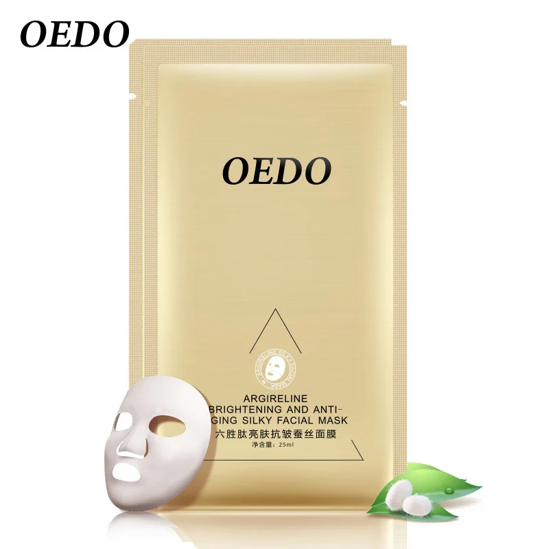 

OEDO Argireline Brightening and Anti-aging Silky Facial Mask 2pcs/lot Whitening Ageless Shrink Pore Anti aging Wrinkle Skin Care