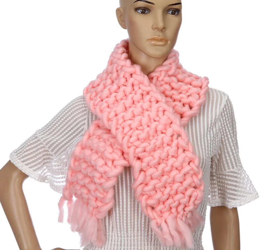 Autumn Winter New Wool Warm Scarf Korean Snowflake Knit Couple Fashion Scarf SM