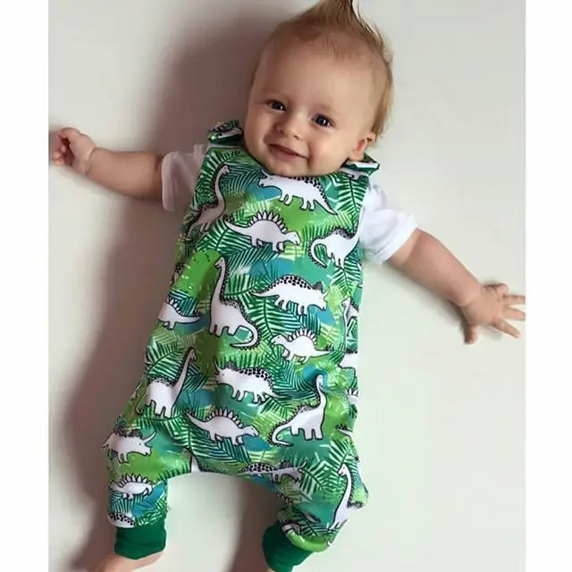 

Baby Boy Girl Romper Dinosaur 2018 Summer Sleeveless Infant Kids Jumpsuit Cartoon Animal Print Playsuit Outfits Clothes
