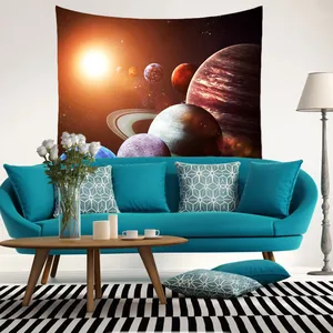 Smiry бренд космический планета Объёмный рисунок (3D-принт) луна 100% Полиэстер Пляжные Одеяло перегородкой Йога Пляжная мода гобелен Размер 150x130 см - изображение