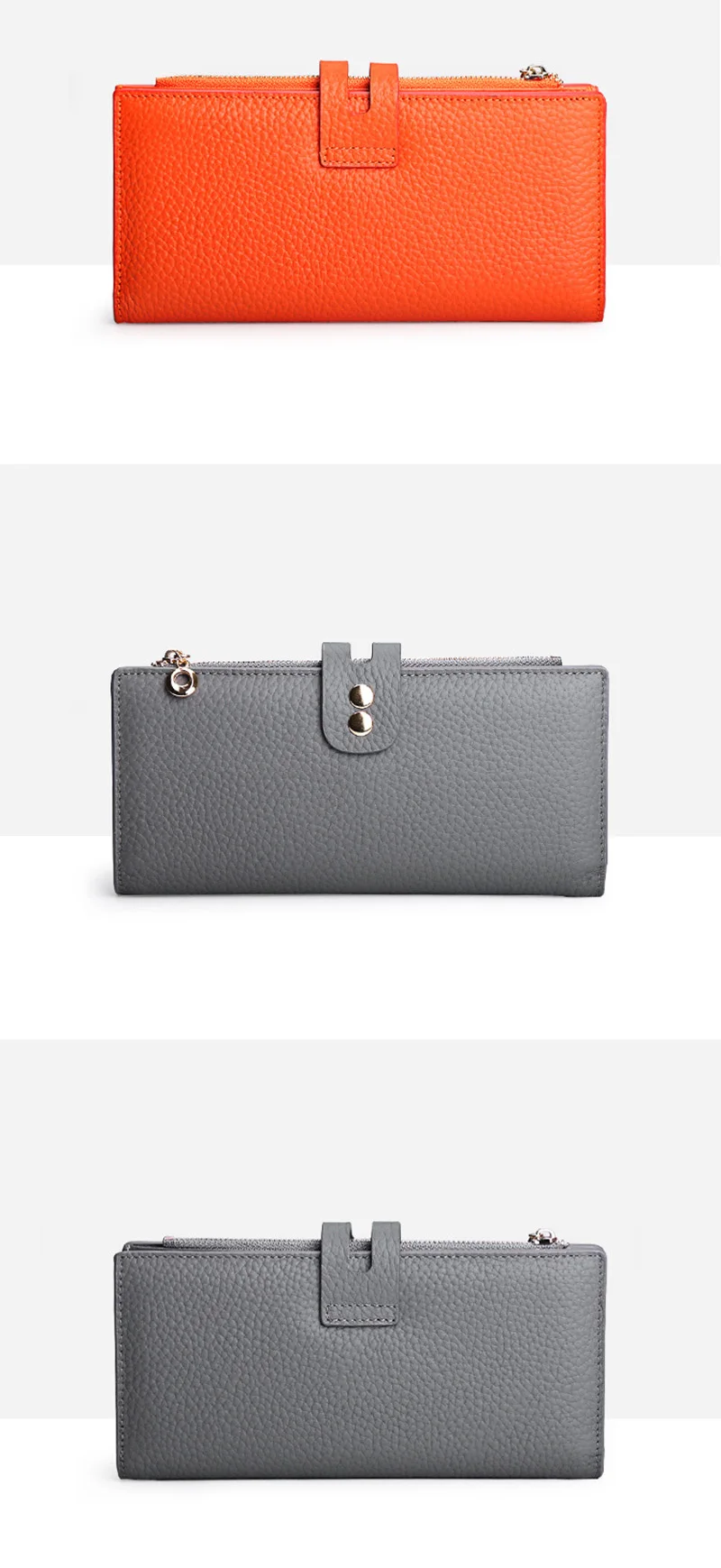 LMS 2017 Litchi Pattern Long Leather Womens Wallets And Purses Fashion Zipper & Hasp Clutches Women Bag Phone Card Holder Wallet (17)