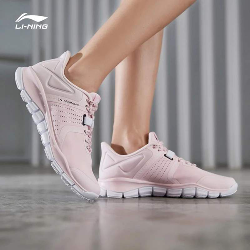 

Li-Ning Women 24H Flexible Training Shoes Split Upper Breathable LiNing Light Sport Shoes Sneakers AFHP002 SJFM19