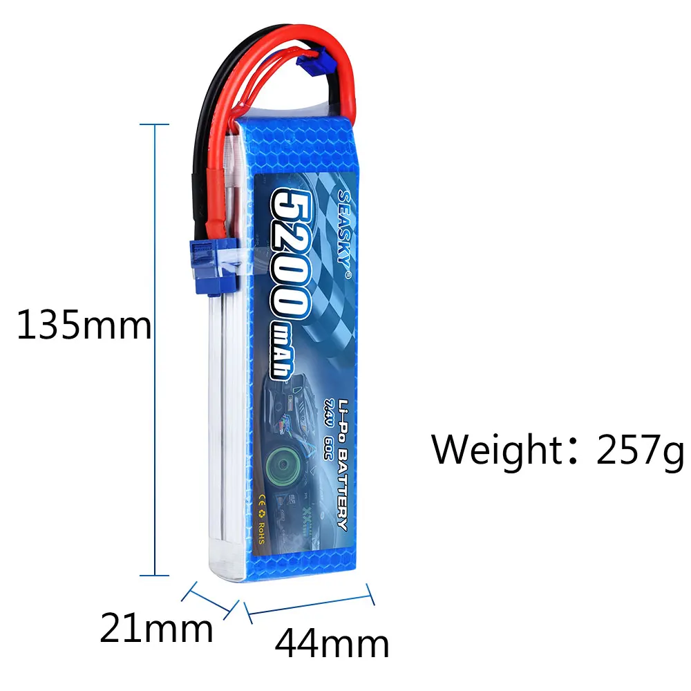 Аккумулятор SEASKY Lipo 2S 3S 4S 5S 6S 7,4 V 11,1 V 14,8 V 22,2 V 1500mah 2200mah 5200mah 6000mah lipo bateria для гоночного дрона FPV