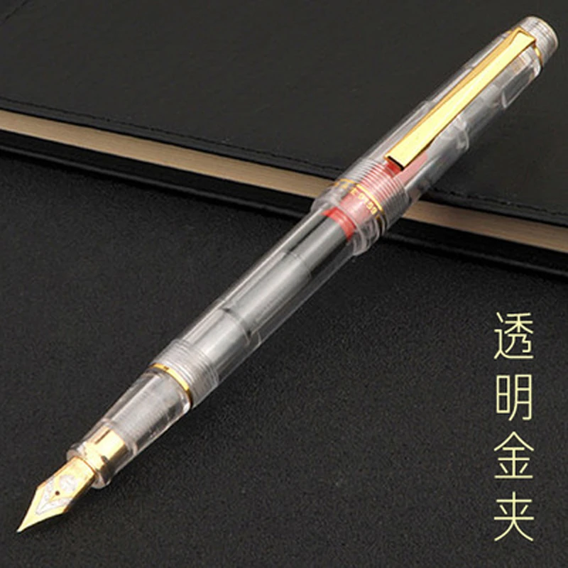 Wingsung 9159 роскошный золотой серебряный зажим авторучка 0,38 мм EF дополнительный тонкий наконечник пластиковые чернильные ручки для письма офисные принадлежности