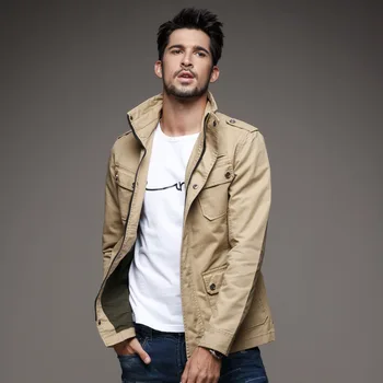 

Brand Men jacket military Plus 6XL army soldier Coat Cotton Air force Male Brand clothing Spring Autumn Mens jackets 2017 New