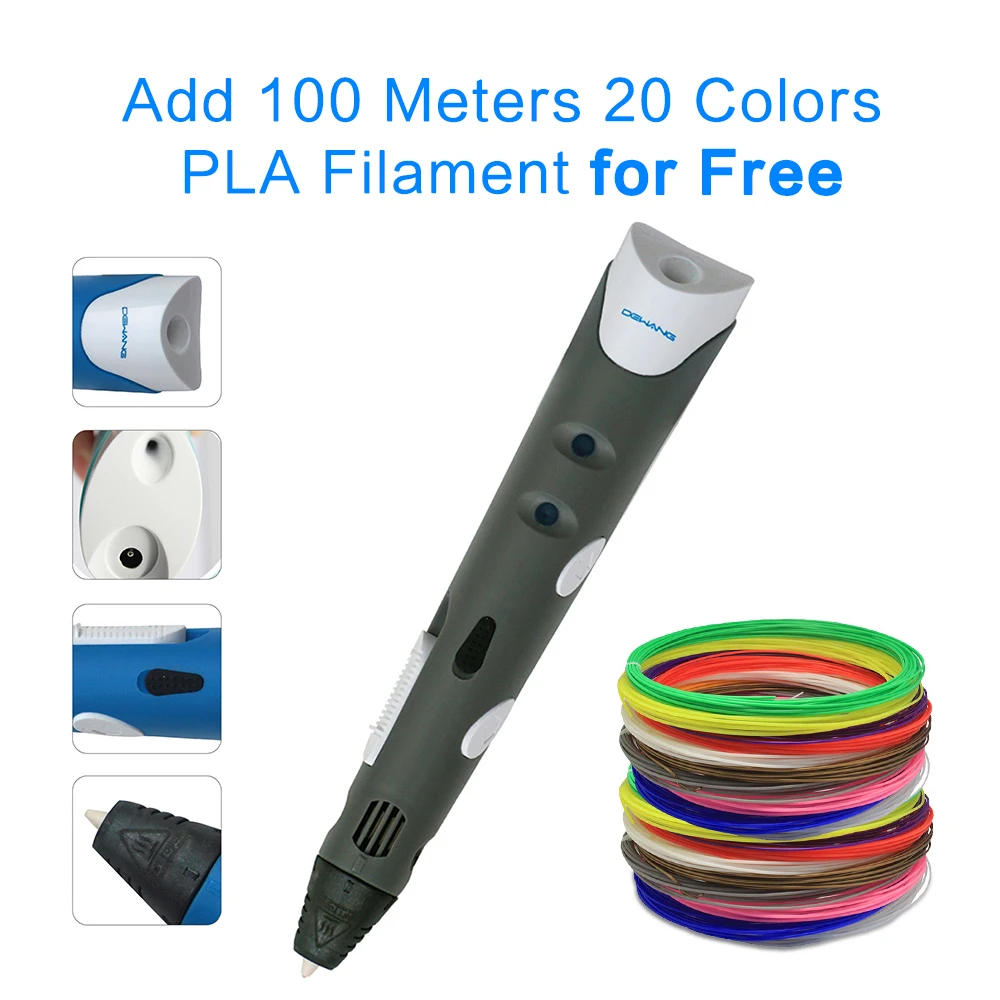 

2016 Free Shipping Stationery High Quality Drawing Art Tools 3d Pen Printing 20 colors 5m ABS Filament For School gifts