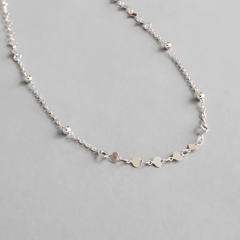 

Minimalist love heart choker necklace women chain colar feminino, real sterling silver 925 necklaces chocker neckless jewelry
