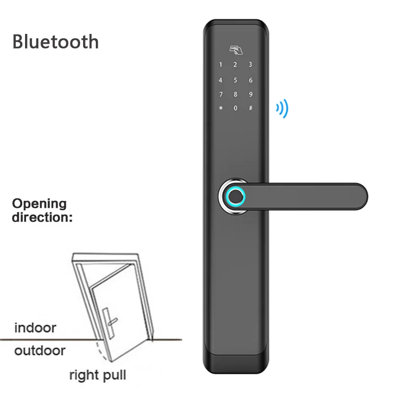 Биометрический смарт-замок с отпечатком пальца, Bluetooth, Wifi, шлюз, приложение, дверной замок, код доступа, RFID замки, интеллектуальные замки для дома, 2019NEW - Цвет: bluetooth