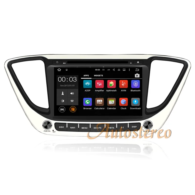 Clearance Android6.0 7.1 Car CD DVD Player GPS Navigation for Hyundai Verna 2016 2017 Radio Audio multimedia Player Autostereo Satnav 8