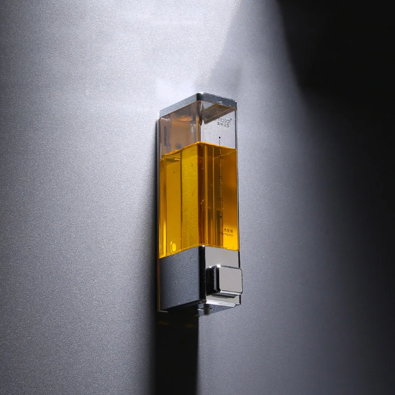 Цветная серия 250 мл диспенсер для жидкого мыла квадратное настенное крепление для душа бутылка для мыла с замком для ванной комнаты Санузел Кухня - Цвет: SD-088CP-1