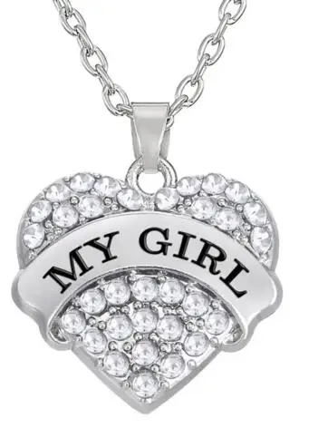 Hot Selling My Girl Heart Necklace For 