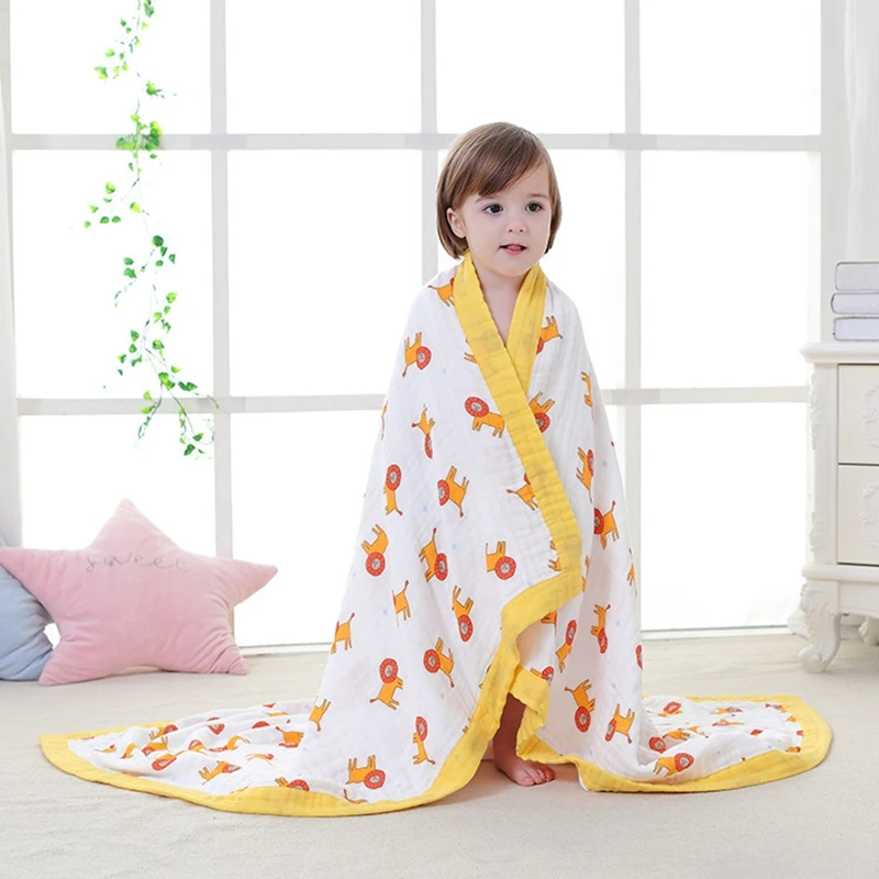 ﻿Buy 8 Layers Baby Muslin Cotton Blanket Swaddling Bedding Thick Warm