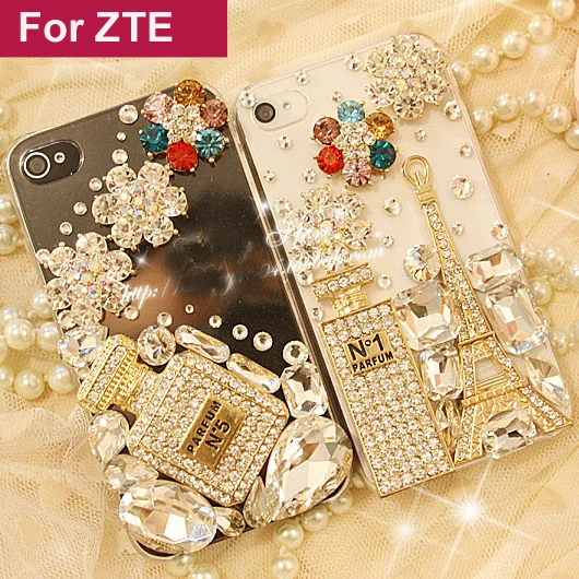 

Scent-bottle Rhinestone Case Diamond Cover For ZTE Blade V6 D6 X7 Nubia Z9 Z17 Z17S Z11 mini S Max N1 Axon 7 V8