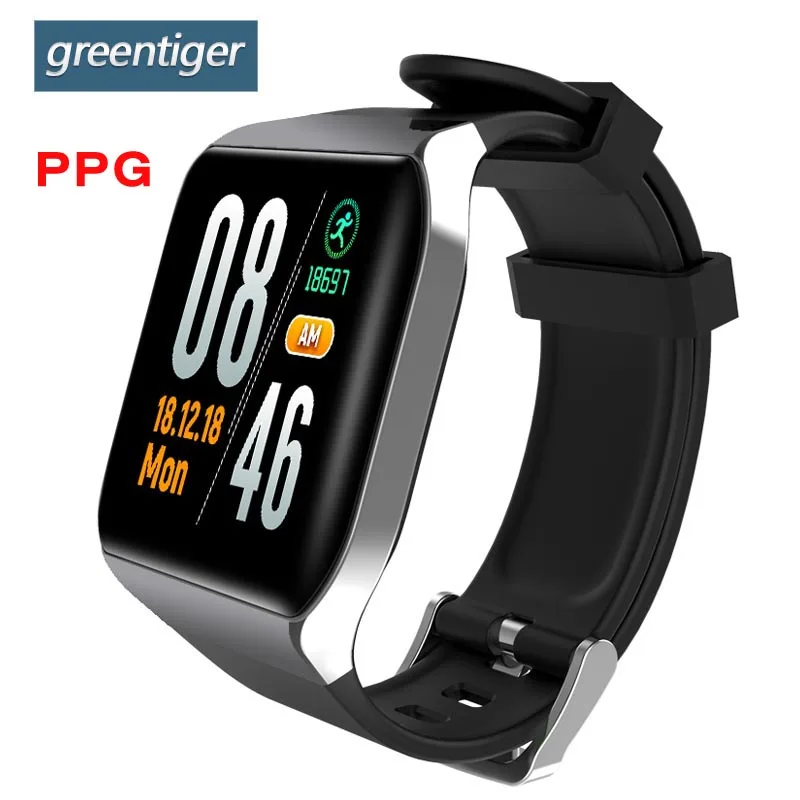 

Greentiger KY117 PPG Smart watch Heart rate Monitor Camera Waterproof Fitness Tracker Blood Pressure oxygen Stopwatch VS KSS901