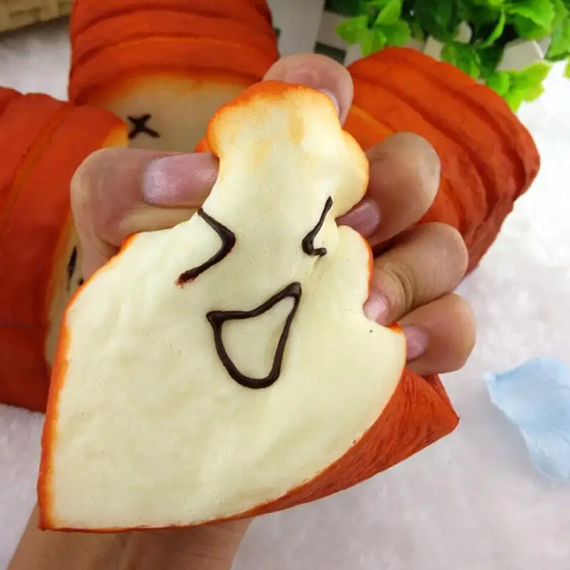 Kawaii jumbo Toast Bread Squishy супер медленно поднимающийся держатель для телефона