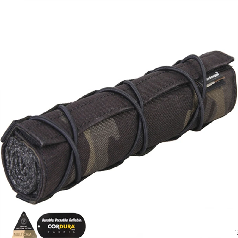 Тактический 22 см подавитель Mirage чехол EmersonGear Quick Release Airsoft аксессуар регулируемая крышка с ударным ремешком MC черный CB