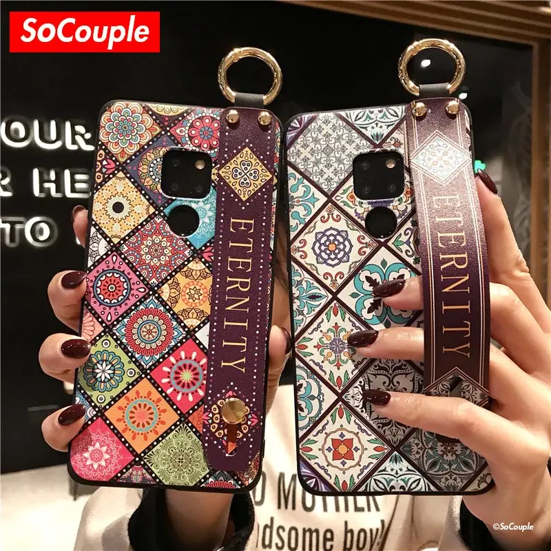 SoCouple ремешок мягкий ТПУ чехол для телефона для huawei P30 P20 Pro mate 10 20 Pro 30 Lite Nova 3i 5i Honor 10 20 Pro Чехол-держатель