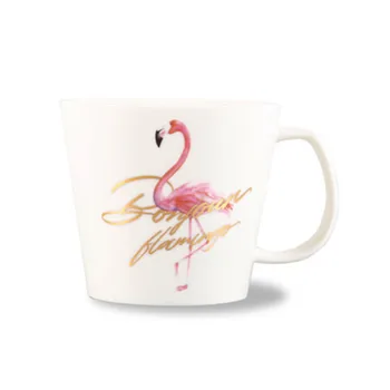 

2018 Newest Handpaint Cartoon Flamingos Bird Mug Ceramic Cute Animal Coffee Cups for girl Birthday Gift Decoration