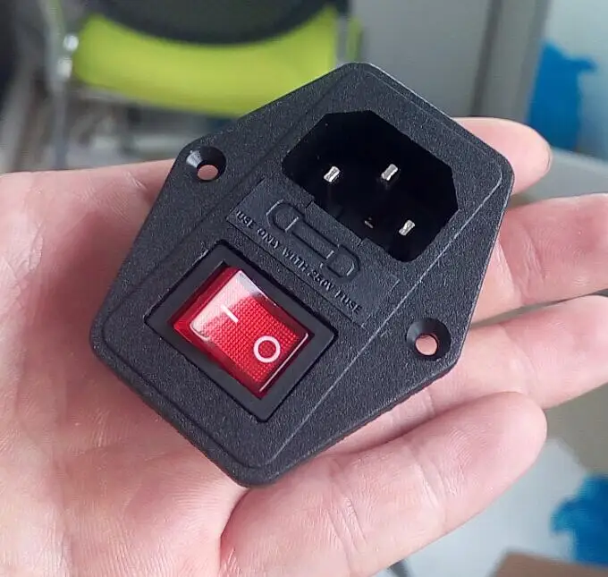 1pcs AC power socket switch with light and fuse socketin Switches from