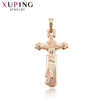 

Xuping Cross Shape Rose Gold Color Plated Character Image Pendant for Women New Arrival No Stone Jewelry Gifts S133,1-34534