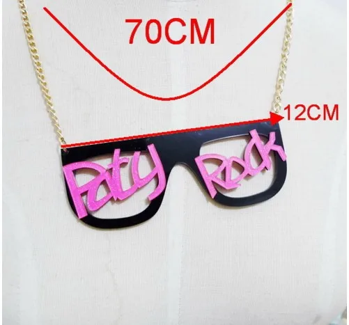 Модное преувеличенное ожерелье для мужчин и девочек модный тренд акриловый женский бар шоу очки в стиле монстра кулон подарок Хэллоуин хип-хоп