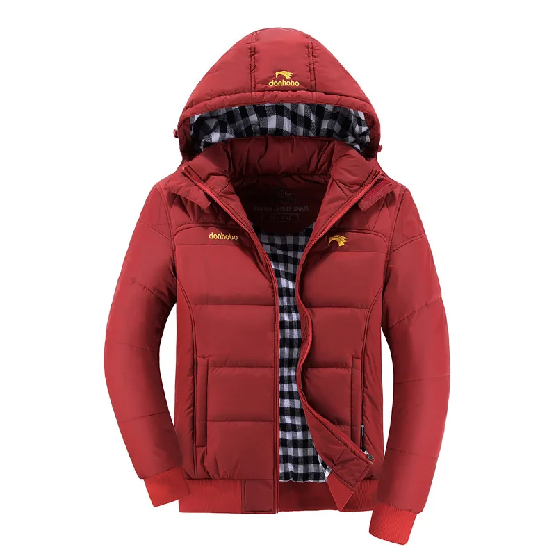 

Warm Thick Men's Winter Jacket Men Hooded Padded Coat Russian Snow Windbreaker