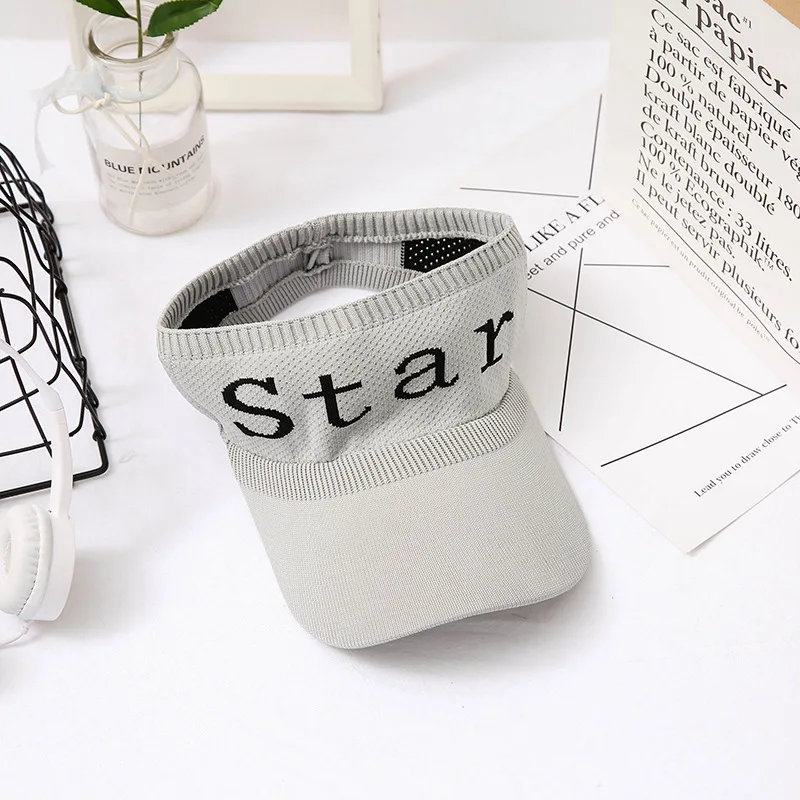 

2019 New Sunshade Cap Female Summer Rim Sunscreen Cap Outdoor Riding Face-shading Dust-proof Foldable Beach Sun Cap Star Letter