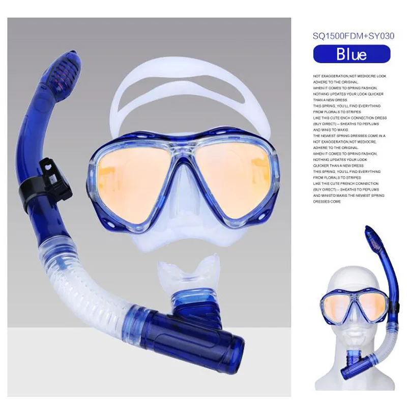 Профессиональная маска для дайвинга полный сухой силиконовая трубка комплект Для мужчин Для женщин трубка дайвинг маски Анти-туман