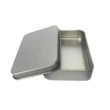 Прямоугольная жестяная 6 шт./компл. закупориваемая банка Ювелирная Подарочная упаковка для хранения банок серьги в виде монет наушники Подарочная коробка контейнеров