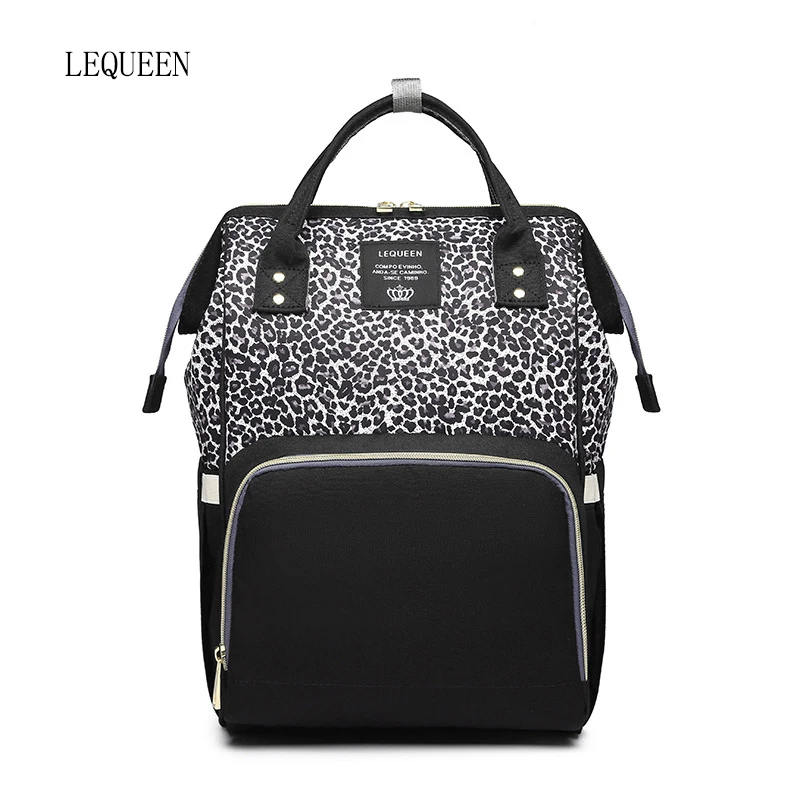 

LEQUEEN Leopard Spot Maternity Diaper Bag New Style Noble Design Multi Function Convenient Use Easy Carry Fashion Baby Package