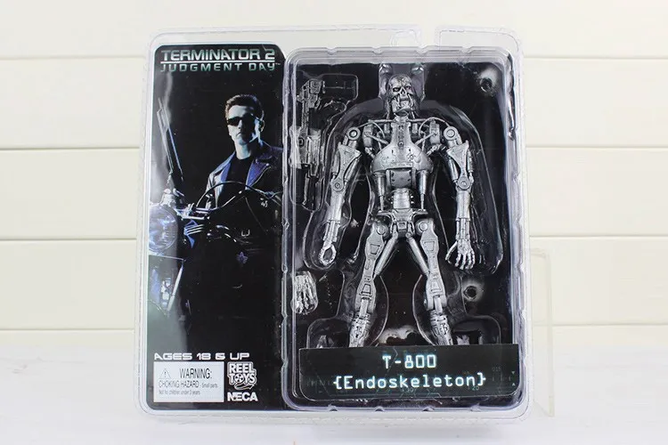 NECA The Terminator 2 фигурка T-800 битва во времени Арнольд ПВХ Фигурки игрушки Коллекционная модель куклы " 18 см