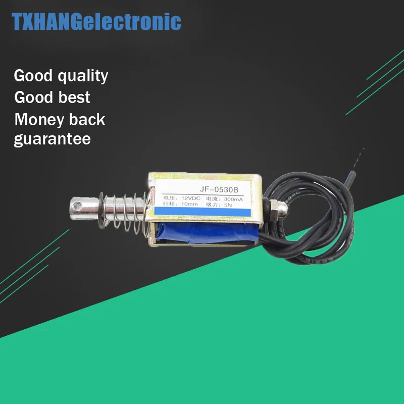 JF-0530B DC12V 300mA 5N//10mm Pull-Push-Type DC Solenoid Electromagnet