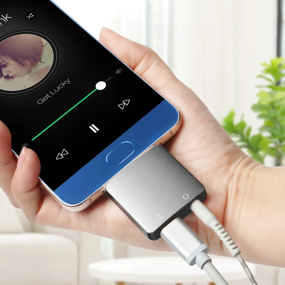 JZYuan USB Type C 2 в 1 аудио адаптер для зарядки прослушивания наушников разъём lightning