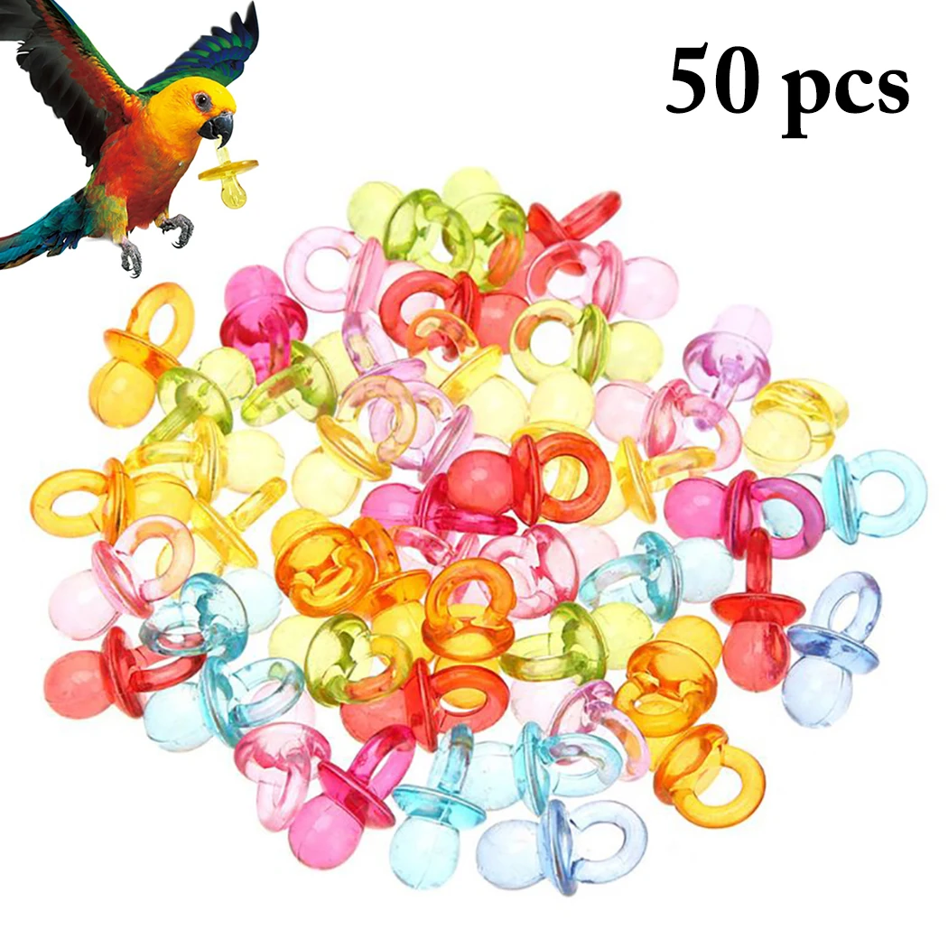 50PCS Bird Toy Nipple Shape Bird Chew Toy font b Pet b font Teething Toy Parrot