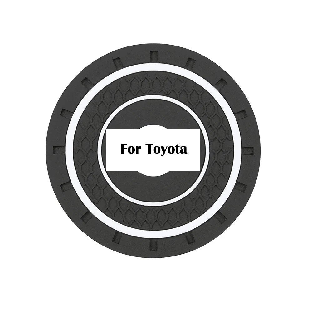 Для Ford Nissan Audi Chevrolet hyundai Benz peugeot Toyota Honda аксессуары резиновый автомобильный коврик Противоскользящая Нескользящая Накладка/коврик для телефона/чашки - Название цвета: For Toyota