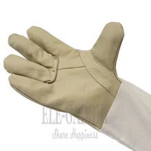 Кожаные перчатки сварочные длинные из воловьей кожи Cauntlet с холщовой ручкой протектор для сварки садоводства переноски перчатки для безопасности работы