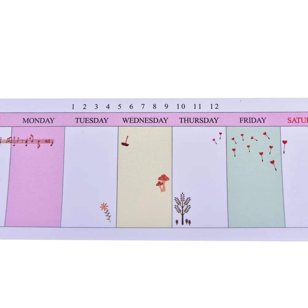 40 листов корейский мини WeeklyPlan планировщик наклейки CuteAnimal цветочный записку пост повестки дня Канцтовары Школьные принадлежности 16,5*6,5 см