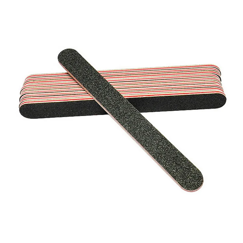 

High Quality Nail Files Sanding for Nail Art Tips Manicure Black Pedicure Buffer Sanding Files Wholesale 18cmx2cm 1pcs
